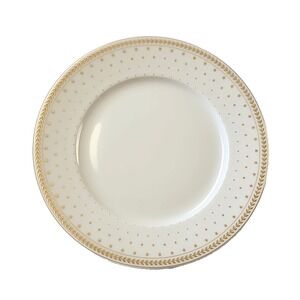 Laura Biagiotti Collezione Casa "Paolina"‎ Fine China Plate Gold Dots Leaf White